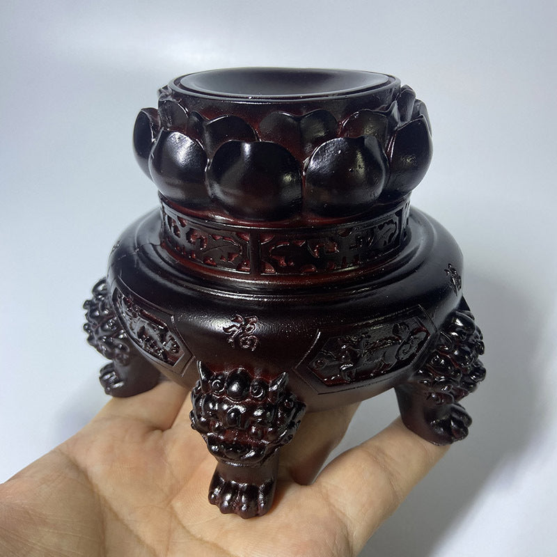 Crystal Sphere Resin Incense Holder - Zen Desk Organizer & Meditation Decor