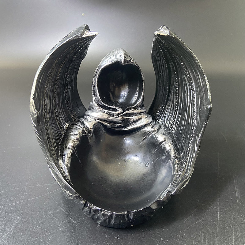 Bat Crystal Ball Stand - Resone Base & Mystical Office Decor