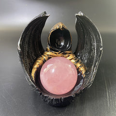 Bat Crystal Ball Stand - Resone Base & Mystical Office Decor